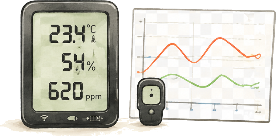 Appareil utilisé pour suivre le confort thermique d’une maison.
