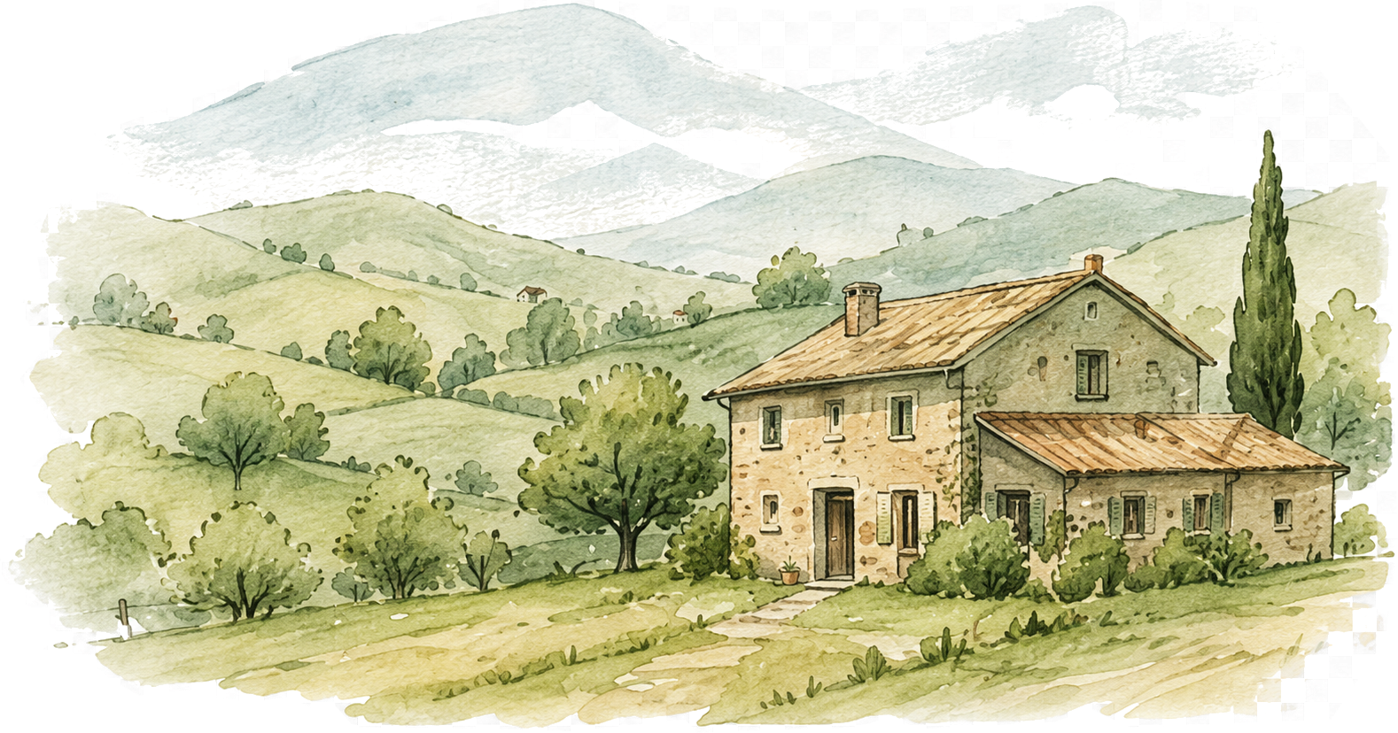 Maison dans son environnement.