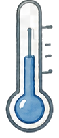 Pictogramme thermomètre.